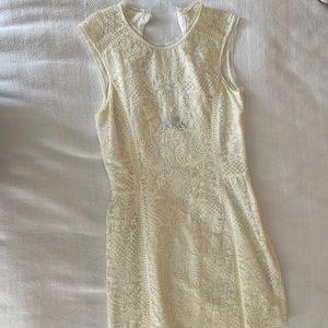 White embroidered Dolce Vita mini dress